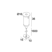 MIKALINE - CABLE SUSPENSION SINGLE 1,6m B