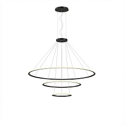 CD4H-00X9AZDU05 Leds C4 Circular подвесная люстра с кольцами черного цвета
