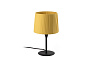 64311-39 SAMBA BLACK TABLE LAMP YELLOW RIBBONED LAMPSHADE ø настольная лампа Faro barcelona — фото 1