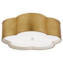 Bryce Large Flower Flush Mount золото и белый с матовым акрилом