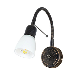 A7009AP-1BR Arte Lamp LETTURA настенное бра с плафоном в виде колокола