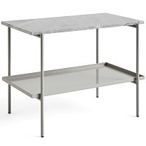 Rebar Side Table 75×44 см, каркас Fossil grey / серый мрамор