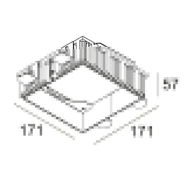 GRID IN TRIMLESS 1 MOUNTING KIT HP монтажный комплект Delta Light