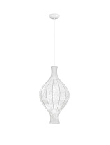 Natural Mulberry Silk Sandy White Metal Base LED E27 1x12 Watt 100-240Volt IP20 Bulb Excluded D:35 H:230 cm