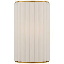 Palati Small Sconce полированная старая латунь с льняным абажуром