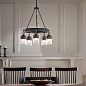 Grainger 24.37" 5 Light Chandelier Weathered Zinc Clear Water Glass люстра 82336 Kichler — фото 3