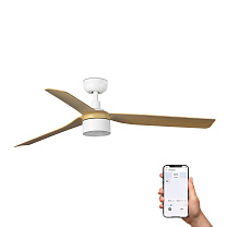 PUNT TEK M White/maple fan 2700K TUYA