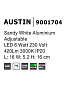 9001704 AUSTIN Novaluce настенный светильник LED 6Вт 230В 420Lm 3000K IP20