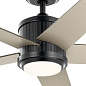 56" Brahm Fan Satin Black люстра-вентилятор 300044SBK Kichler — фото 5