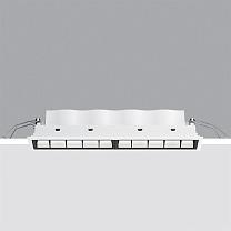 Laser Blade Recessed Frame section 10 LEDs - integrated DALI - Wall Washer Longitudinal Glare Control 24.5W 573.5lm - 3000K - CRI 95 - DALI-2