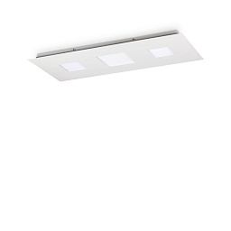 255934 Ideal lux Relax потолочный светильник с тремя квадратными рассеивателями белый