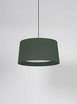 GT5: LAMPSHADE: GREEN RAW COLOR RIBBON. CABLE: BLACK, METALL