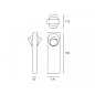 Artemide Ciclope 50 TE2 LED уличный столбик с двусторонним светом — фото 1