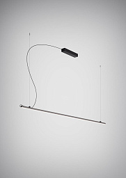 F44A03 Black - 3000K Fabbian Freeline подвесной светильник черного цвета с круглым металлическим корпусом