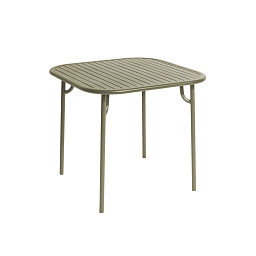 M0743215 La Petite Friture WEEK-END Квадратный стол садовый металлический оливковый