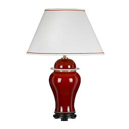 DL-OXBLOOD-TJ-TL Elstead Oxblood настольная лампа с керамическим основанием в форме вазы и высоким абажуром