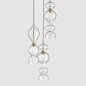 Spindle Pendant - Polished Brass, 3 Drop Cluster подвесной светильник, Rothschild & Bickers — фото 2