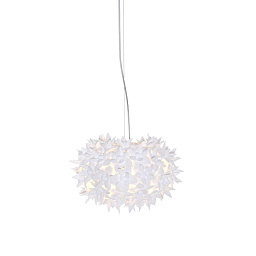 0926003 Kartell Bloom подвесная люстра с цветочным плафоном белого цвета