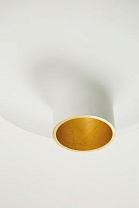 DUETTO SOSPENSIONE PICCOLA 35W 3000K  BIANCO-FOGLIA ORO