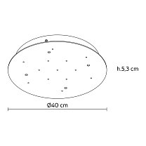 SR270ANINT, Ø400 мм, высота 53 мм, до 13 подвесов, белый