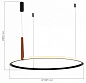 SL6131.403.42 ST-Luce Shape подвесной светильник, 42Вт, 4000K, 1380лм, терракотовый;черный — фото 3