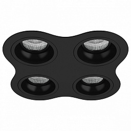D64707070707 Lightstar Domino точечный потолочный светильник в черном исполнении
