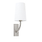 29680-19 REM MATT NICKEL WALL LAMP WHITE LAMPSHADE настенный светильник Faro barcelona