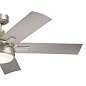 52" Tide 5 Blade LED Outdoor Ceiling Fan Brushed Nickel уличная люстра-вентилятор 310075NI Kichler — фото 1