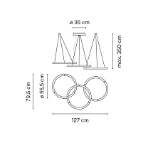 Halo Circular,Pendant White 3000K,1-10V