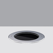 Light Up Family Recessed floor luminaire Earth D=250 mm - Neutral White - Adjustable Super Spot optic - DALI 12.2W 480.6lm - 4000K - DALI-2 - Colour: Steel