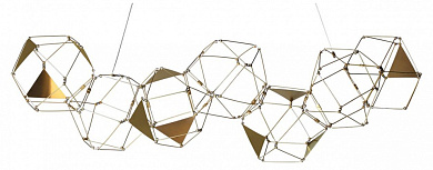 подвесной светильник с геометрическим металлическим каркасом