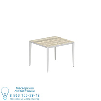 СТОЛ U-NITE 100X90CM БЕЛЫЙ С КЕРАМИЧЕСКОЙ СТОЛЕШНИЦЕЙ ИЗ ТРАВЕРТИНА Royal Botania