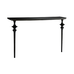 5367 Arteriors Villegas консоль с узкой прямоугольной столешницей и фигурными опорами