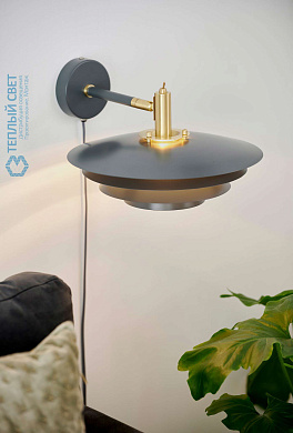 настенный светильник серый с купольным плафоном