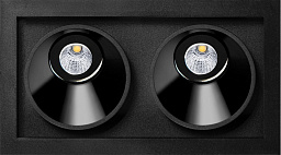 BLACK FOSTER ASYMMETRIC RECESSED 2 потолочный встраиваемый светильник, Arkoslight