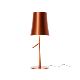 FN221001L_80 Foscarini Birdie настольная лампа с металлическим абажуром медного цвета