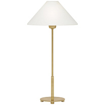 Hackney Table Lamp полированная старая латунь с льняным абажуром