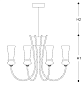 2296/8 Licio подвесной светильник Italamp