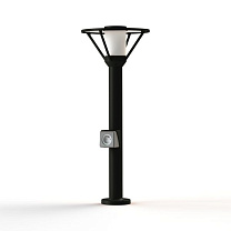 Bermude N° 3; Frosted glass E27 105W Plug; Black grey