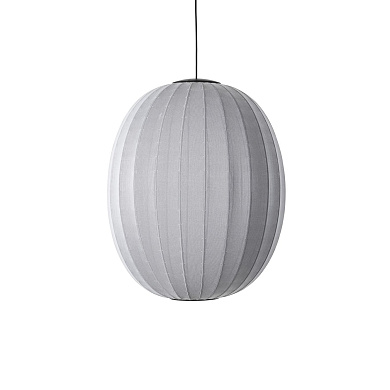 KWH65 SI LED Knit-Wit Made By Hand Подвесной светильник с овальным абажуром серого цвета с LED