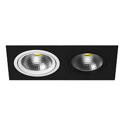 i8270607 Lightstar Intero 111 двойной встраиваемый потолочный светильник бело-черный