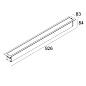 LOGIC LINEAR 880 HONEYCOMB 92715 INOX нерж. сталь Delta Light линейный грунтовый светильник — фото 1