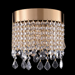 AQUA AP1 Crystal Lux AQUA настенное бра с подвесными кристаллами и золотым основанием