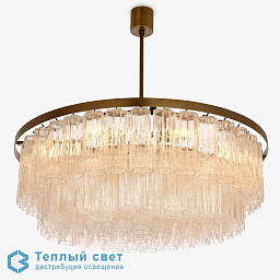 CL449-75-CLEAR Bella Figura Pentagon подвесная люстра-барабан с двойным рядом хрустальных подвесов