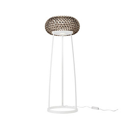 FN311013ML_25 Foscarini Caboche Plus торшер с серым стеклянным плафоном и регулировкой света
