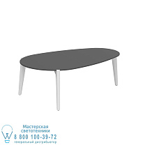 СТОЛИК ДЛЯ ЧАЯ 100X60CM БЕЛЫЙ КЕРАМИЧЕСКИЙ ЧЕРНЫЙ Royal Botania