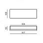 9140 Linea Light Igloo AP S DALI малый прямоугольный потолочный и настенный светильник чёрный — фото 3