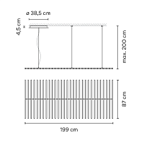 Rhythm Horizontal,Pendant Off-white 2700K,1-10V