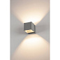 1000335 SLV SQUARE TURN QT14 WL grey IP44 настенный уличный светильник — фото 5