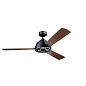 60" Pinion Fan Distressed Black люстра-вентилятор 300253DBK Kichler — фото 2